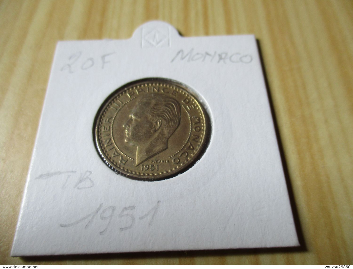 Monaco - 20 Francs Rainier III 1951.N°933. - 1949-1956 Oude Frank