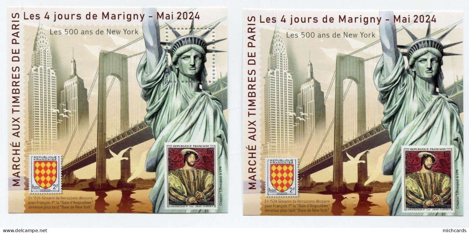 201 FRANCE 2024 - Yvert 36 - 4 Jours Marigny Marché Aux Timbres Paris - Statue De La Liberte - Neuf ** (MNH) - Carré Marigny