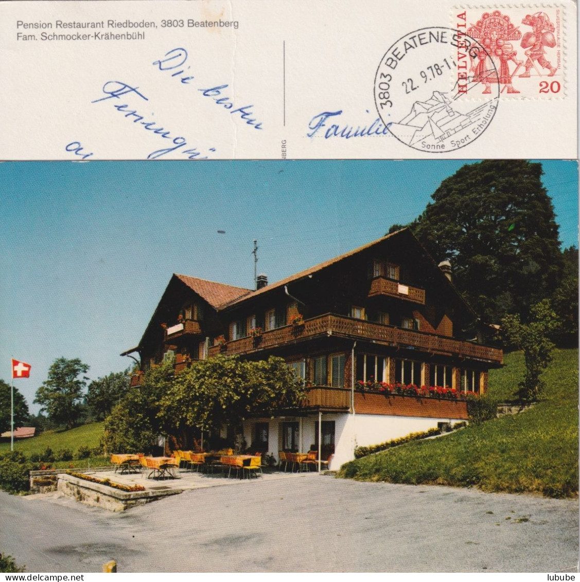 Beatenberg - Pension Restaurant Riedboden          Ca. 1970 - Beatenberg