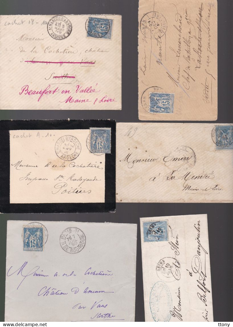 Un Lot De 18 Lettres Ou Enveloppe  Type : Sage &   Napoléon III  &  Précurseurs - 1849-1876: Classic Period