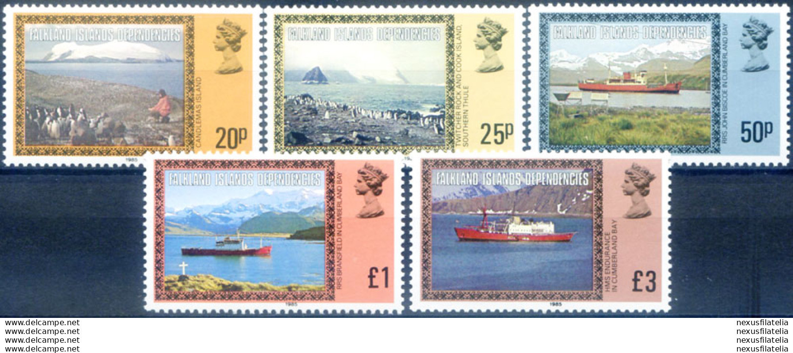 South Georgia. Definitiva. Panorami 1985. - Islas Malvinas