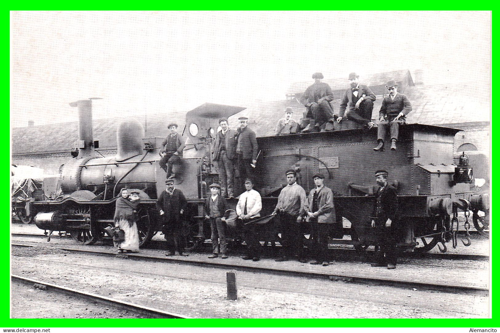 ARAGON  ( ZARAGOZA)  POSTAL DE LOCOMOTORA DE VAPOR DEL CONSTRUIDA EN EL AÑO 1860 - Zaragoza