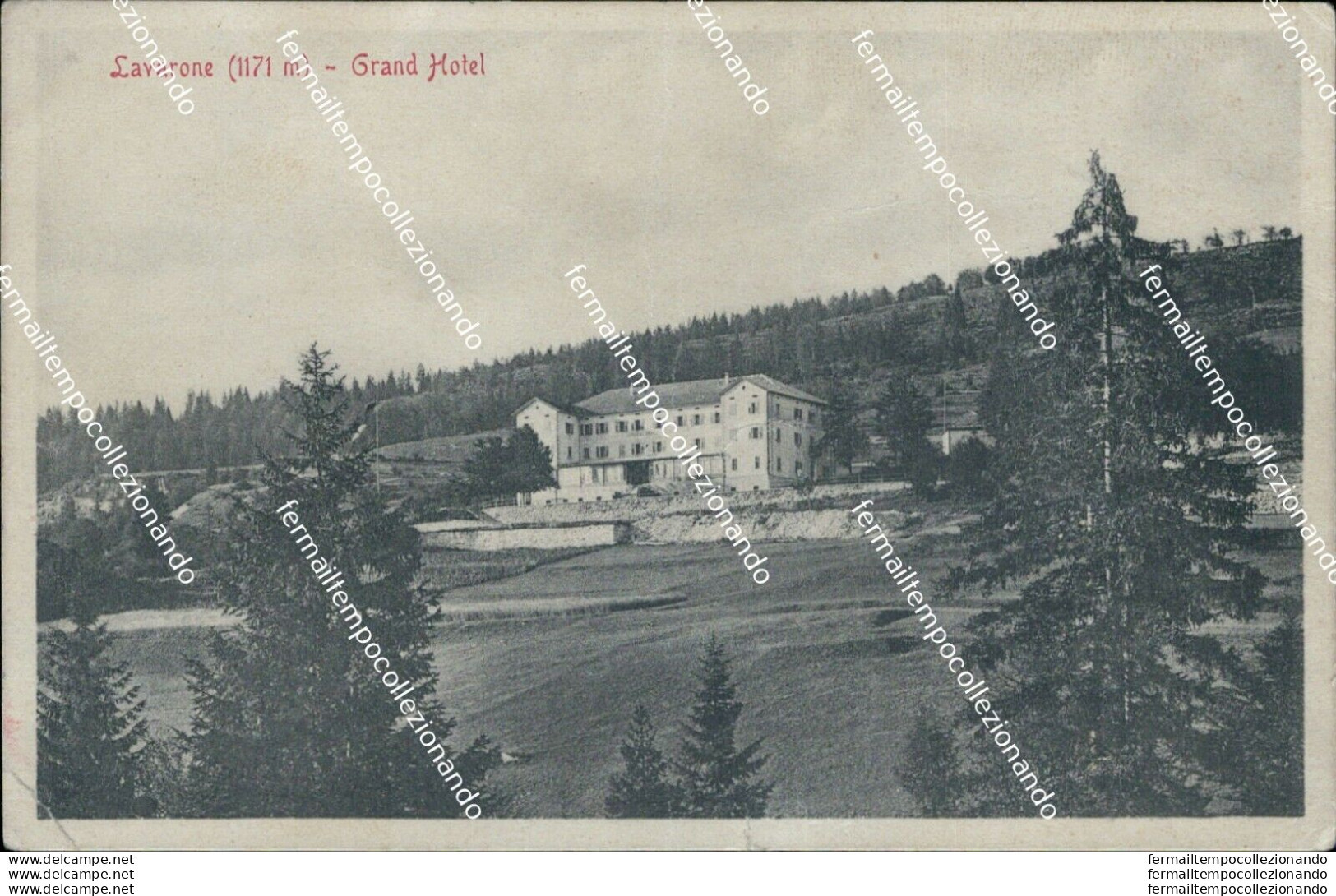 Bm282 Cartolina Lavarone Grand Hotel Provincia Di Trento - Trento