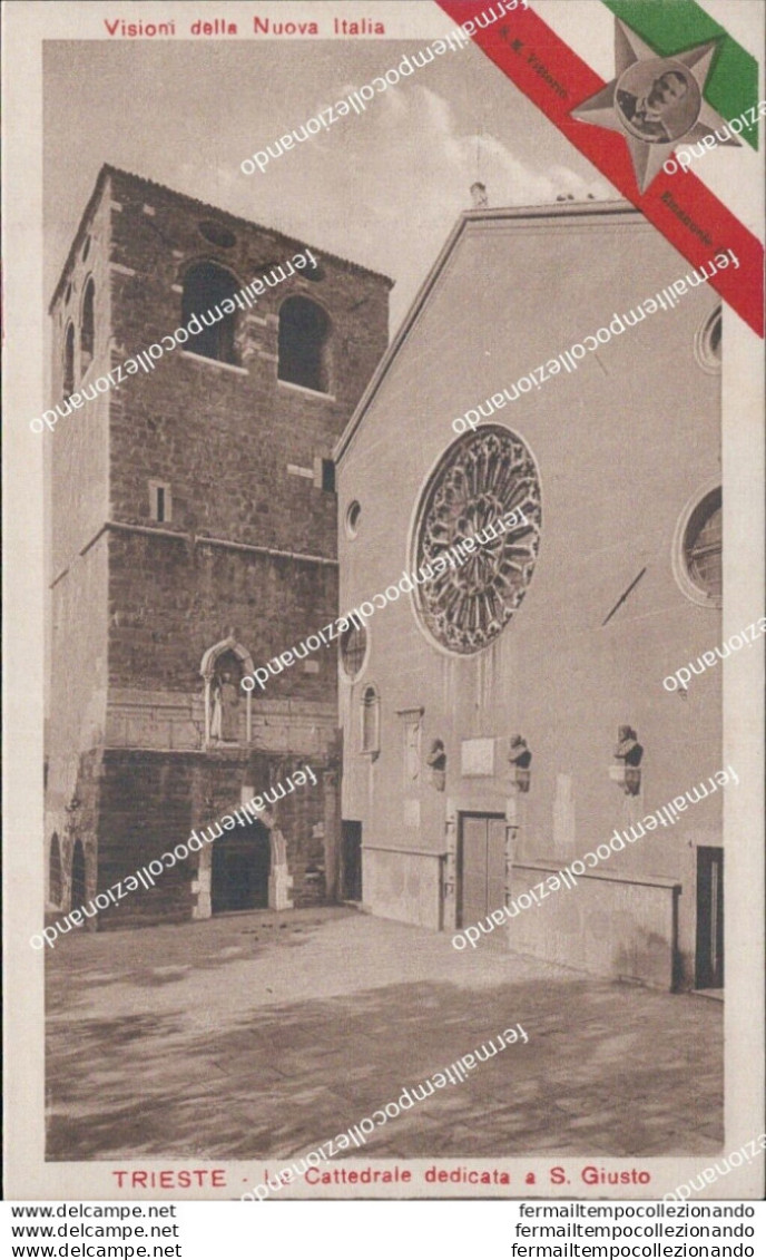 As425 Cartolina Visioni Della Nuova Italia Trieste La Cattedrale Dedicata A S.gi - Trieste