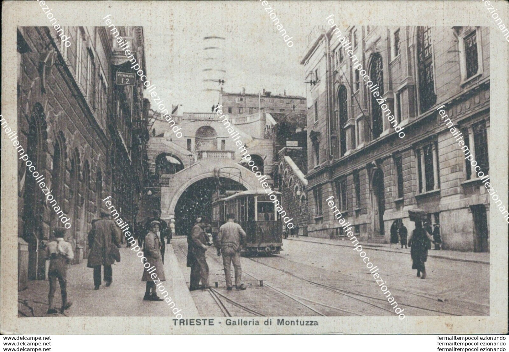 Bc65 Cartolina Trieste Galleria Di Montuzza Tram 1932 - Trieste (Triest)