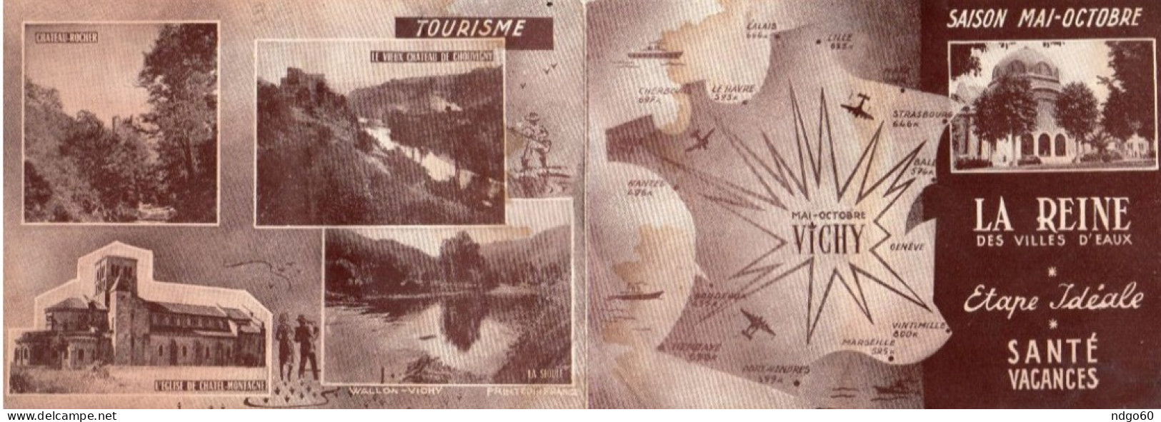 Vichy -  Dépliant Touristique En 3 Volets - Dépliants Turistici