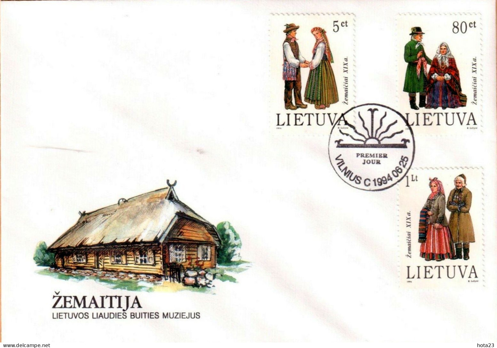 (!) 1994 Litauen, FDC Lithuania 1994 Traditional Clothes Costumes - Lituania