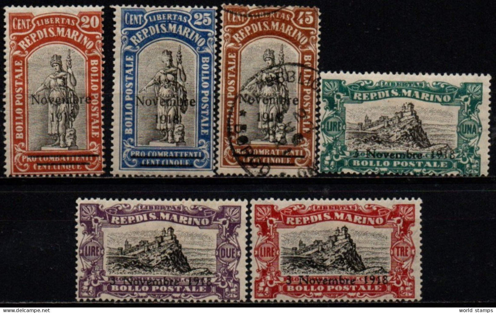 SAINT-MARIN 1919 */o - Unused Stamps