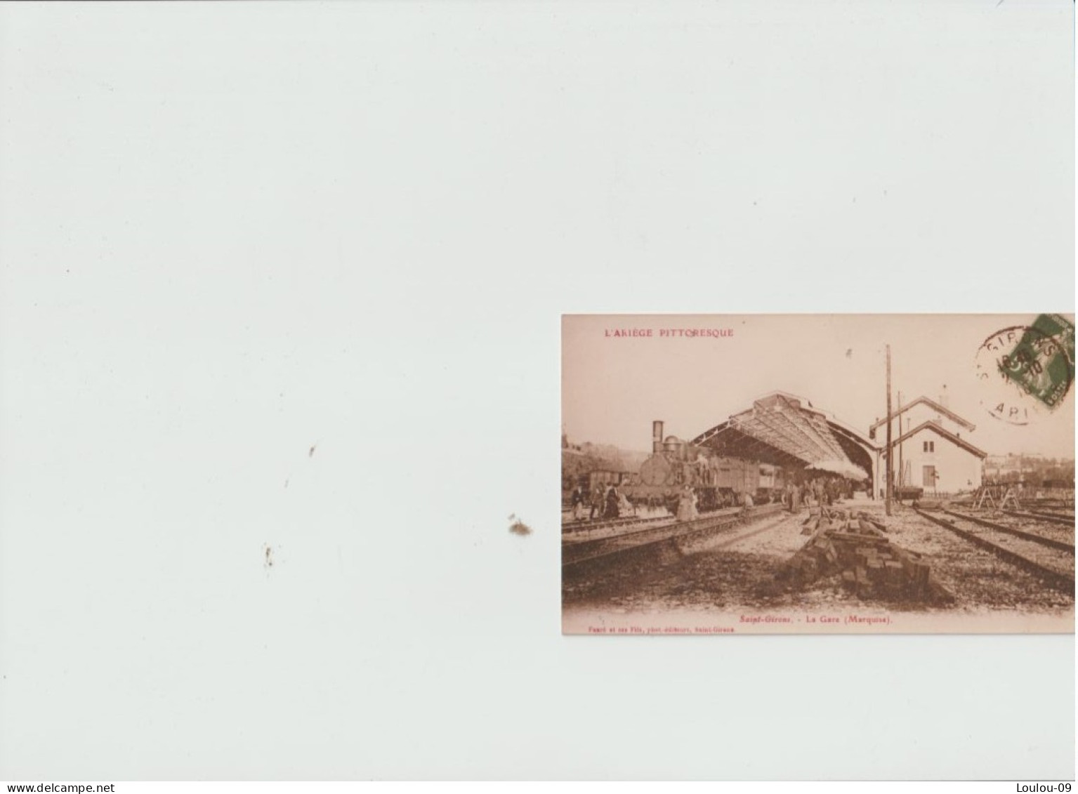Saint-Girons (09) Copie Photo Gare En 1900- - Saint Girons