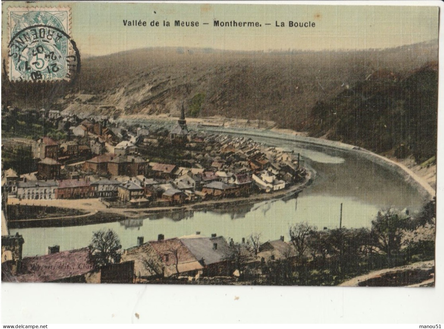 MONTHERME  La Boucle ( Carte Toilée ) - Montherme