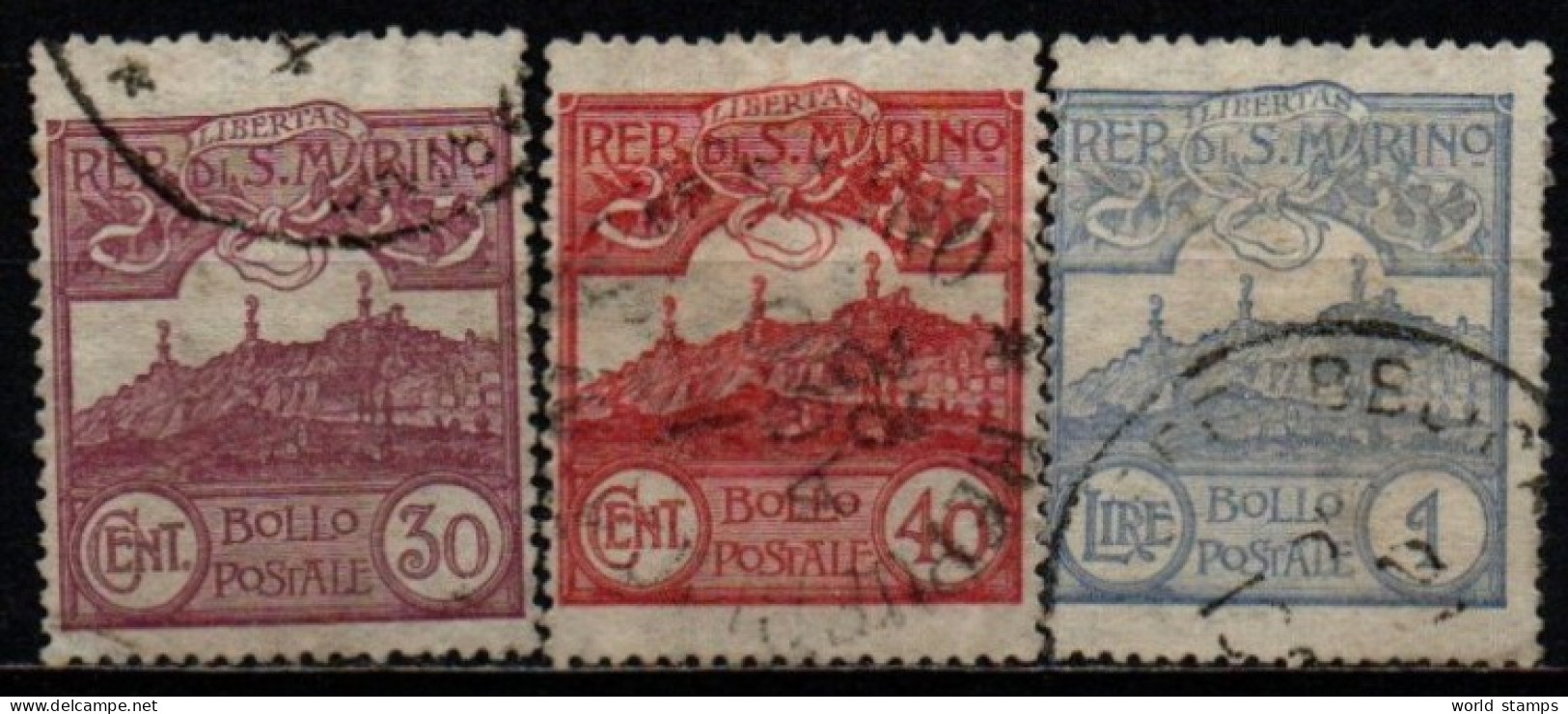 SAINT-MARIN 1921-2 O - Used Stamps