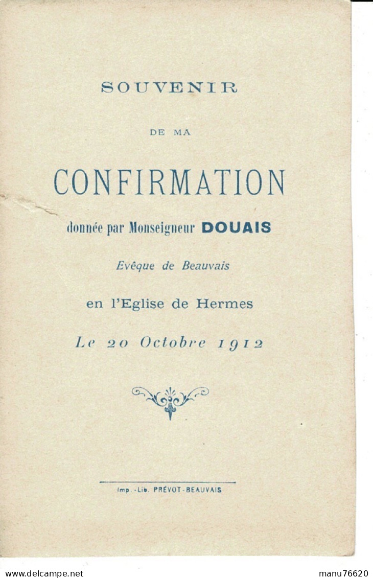 IMAGE RELIGIEUSE - CANIVET : Monseigneur Douais , évêque De Beauvais , Hermes , Oise - France . - Godsdienst & Esoterisme