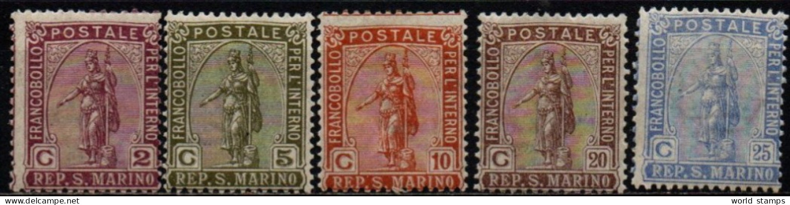 SAINT-MARIN 1922 * MANQUE 45 C. - Unused Stamps