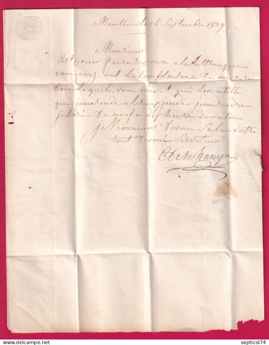 CAD TYPE 12 BALLEROY CALVADOS 1846 BOITE RURALE Q ST PAUL DU VERNAY DECIME RURAL POUR CAEN LETTRE - 1801-1848: Precursors XIX