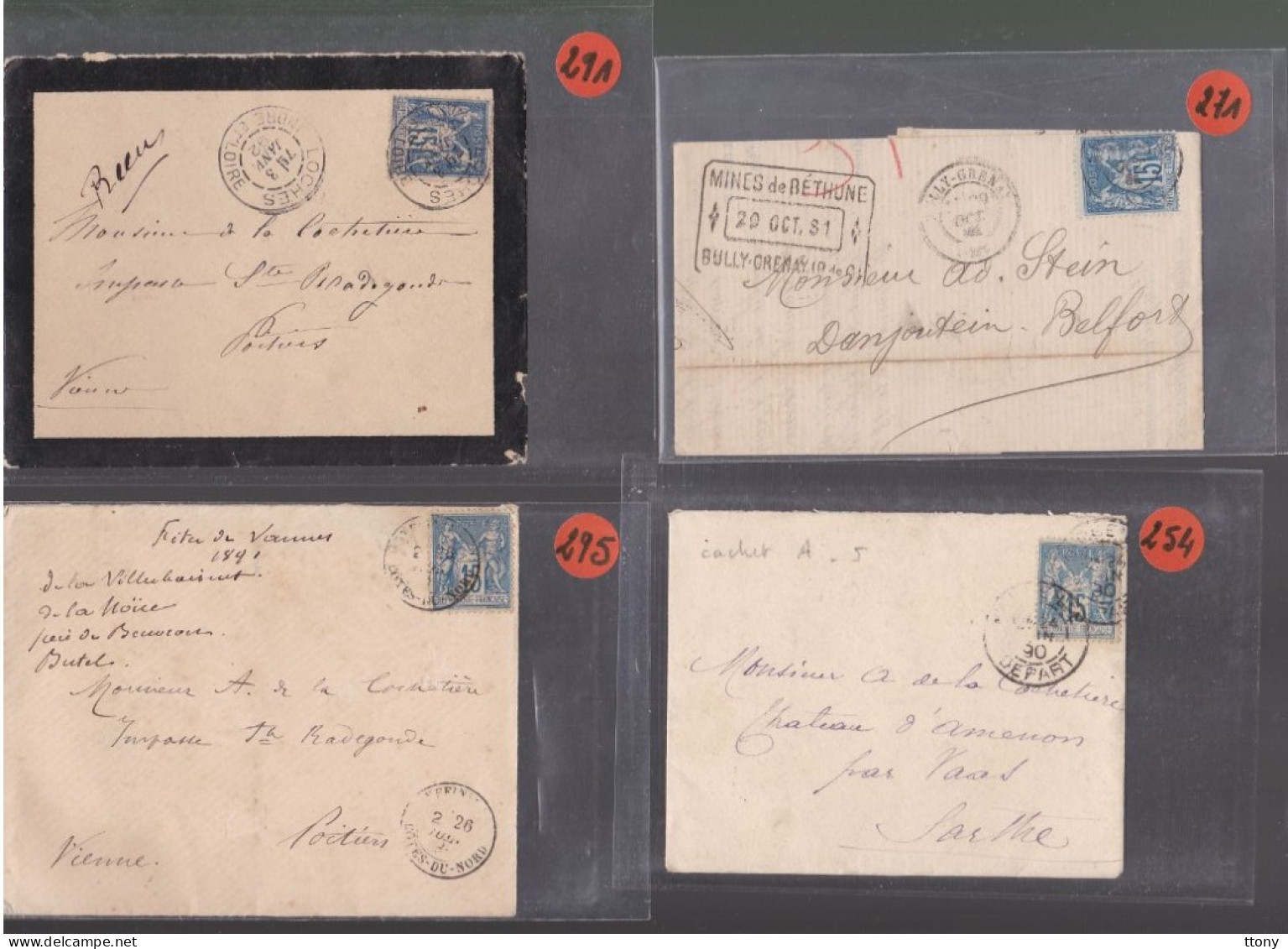 Un Lot De 23 Lettres Ou Enveloppe  Type :  20  Lettres Sage &   3 Lettres   Napoléon III - 1849-1876: Klassik