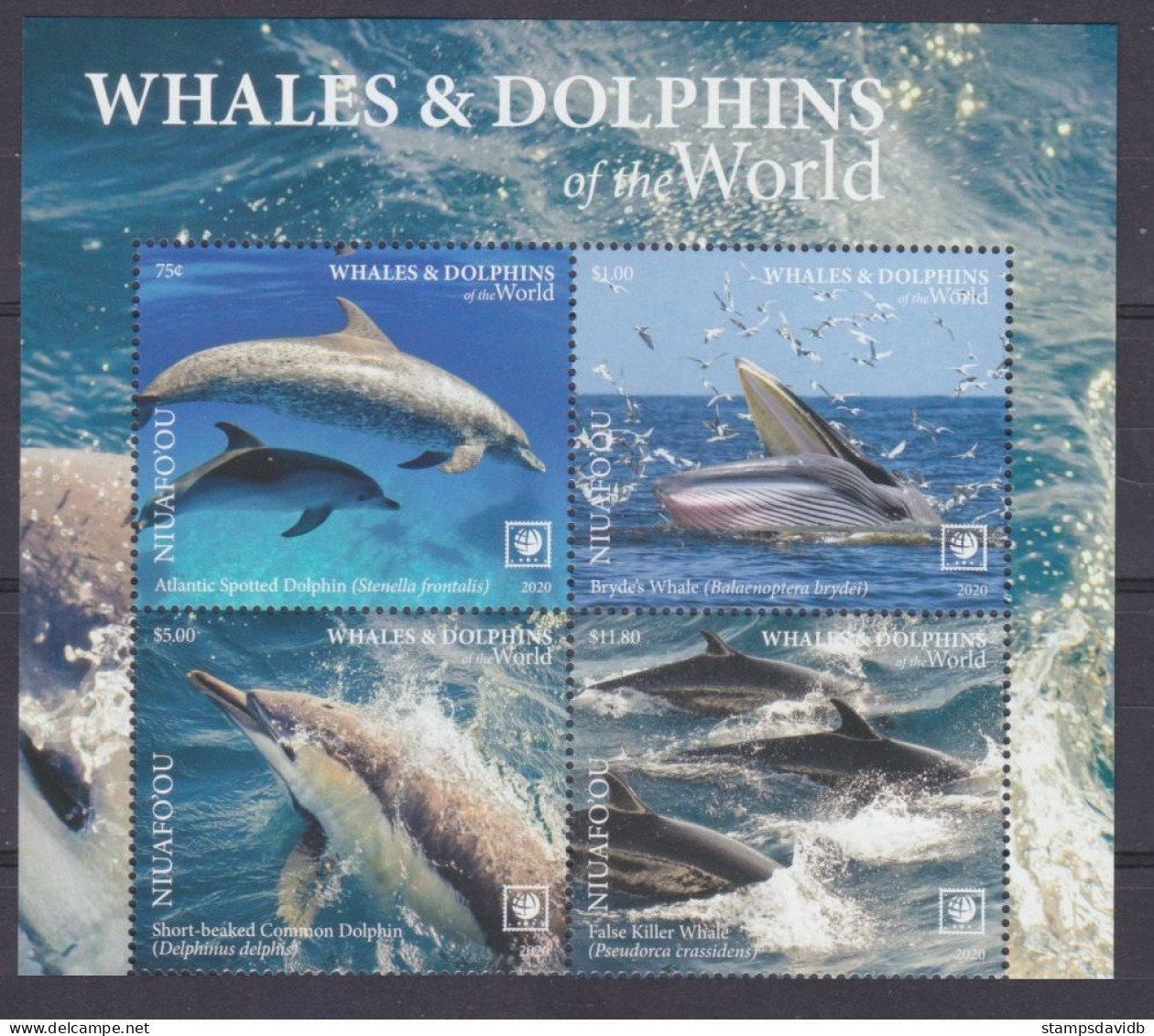 2020 Niuafo'ou 757-760VB+Tab Marine Fauna - Dolphins, Whales 16,00 € - Dauphins