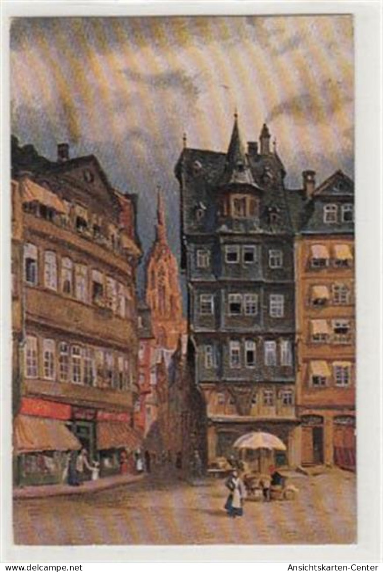 39089008 - Frankfurt, Steindruck.  Alte Gebaeude Gelaufen, 1923. Leichte Abschuerfungen, Sonst Gut Erhalten - Frankfurt A. Main