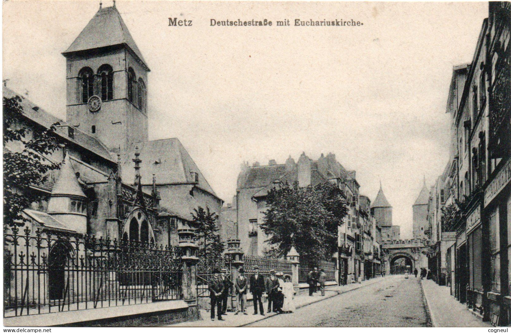 Metz - Rue Des Allemands Et église St-eucaire - Metz