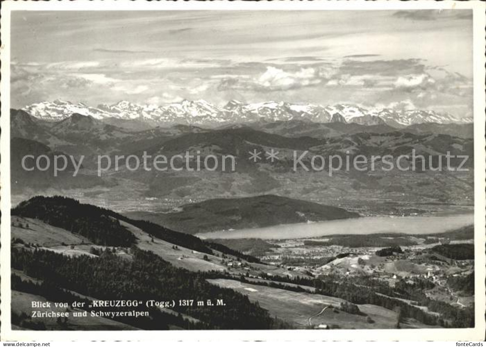 11630236 Zuerichsee Blick Von Kreuzegg Aus See Und Alpen Zuerich - Other & Unclassified