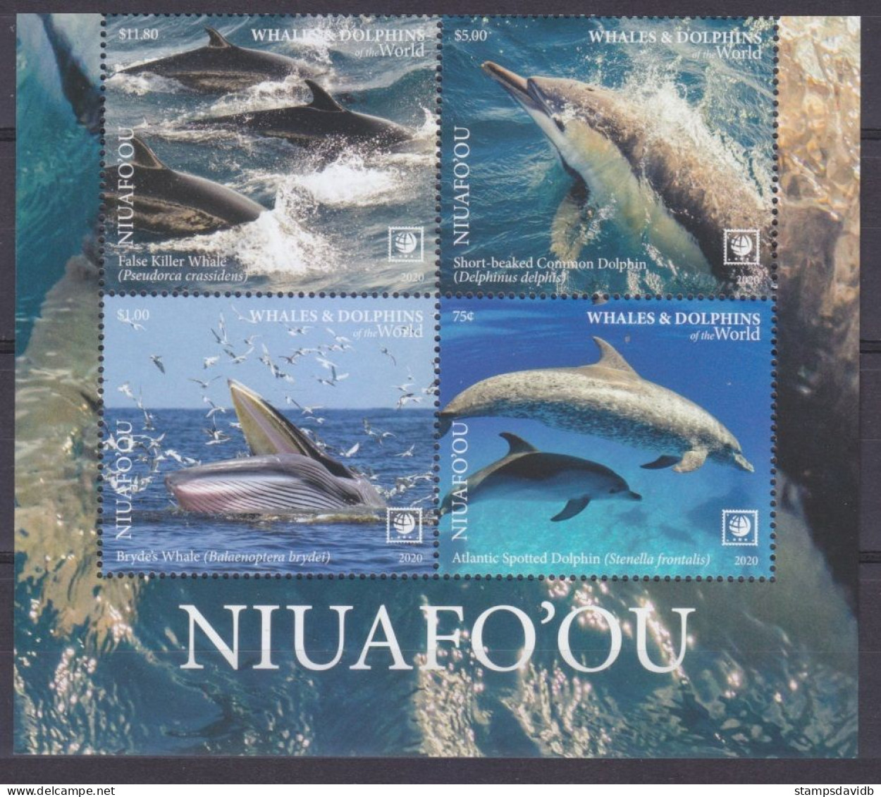 2020 Niuafo'ou 757-760VB+Tab Marine Fauna - Dolphins, Whales 16,00 € - Dauphins