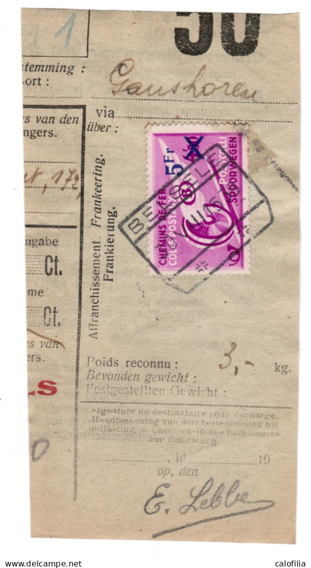 Fragment Bulletin D'expedition, Obliterations Centrale Nettes BELSELE, RARE - Used