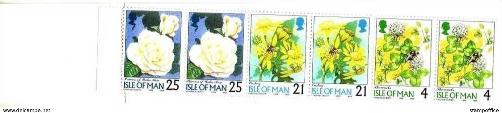 ISLE OF MAN MH 41 POSTFRISCH(MINT) BLUMEN - WEISSKLEE ROSE 1998 - Isle Of Man