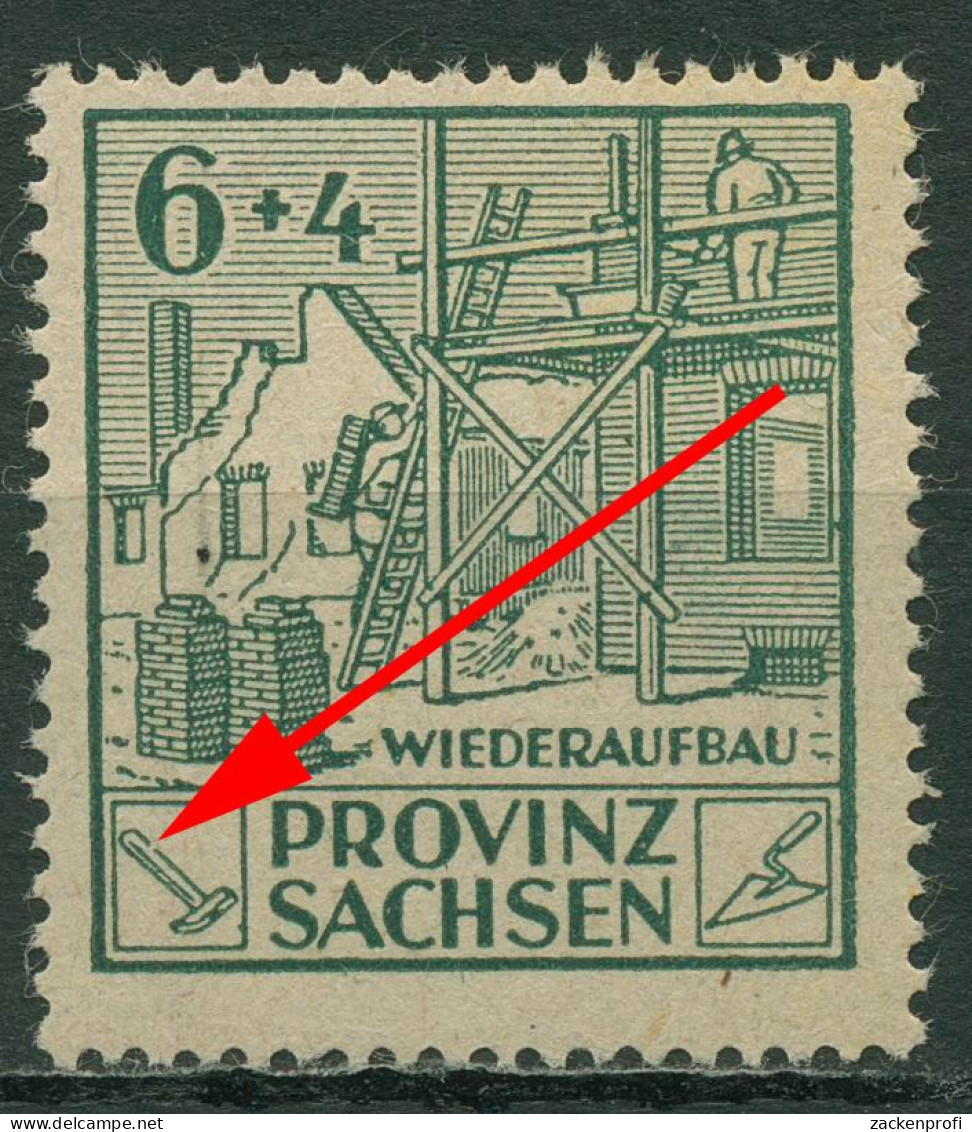 SBZ Provinz Sachsen 1946 Wiederaufbau Mit Plattenfehler 87 A V Postfrisch - Other & Unclassified