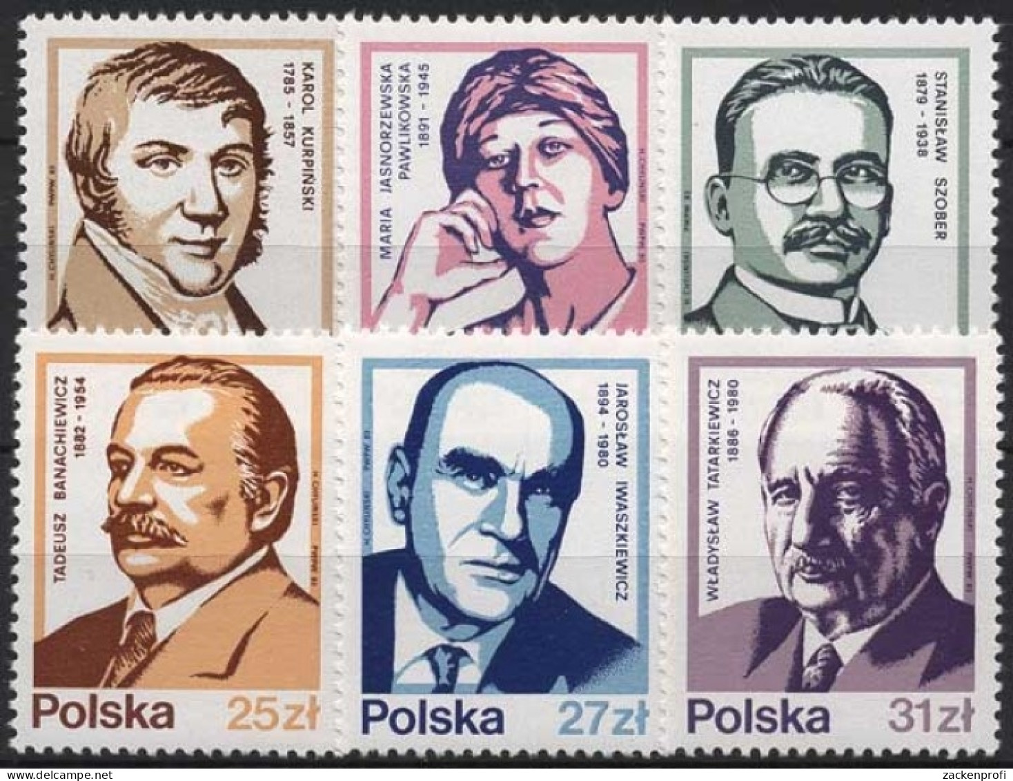 Polen 1983 Persönlichkeiten 2856/61 Postfrisch - Unused Stamps