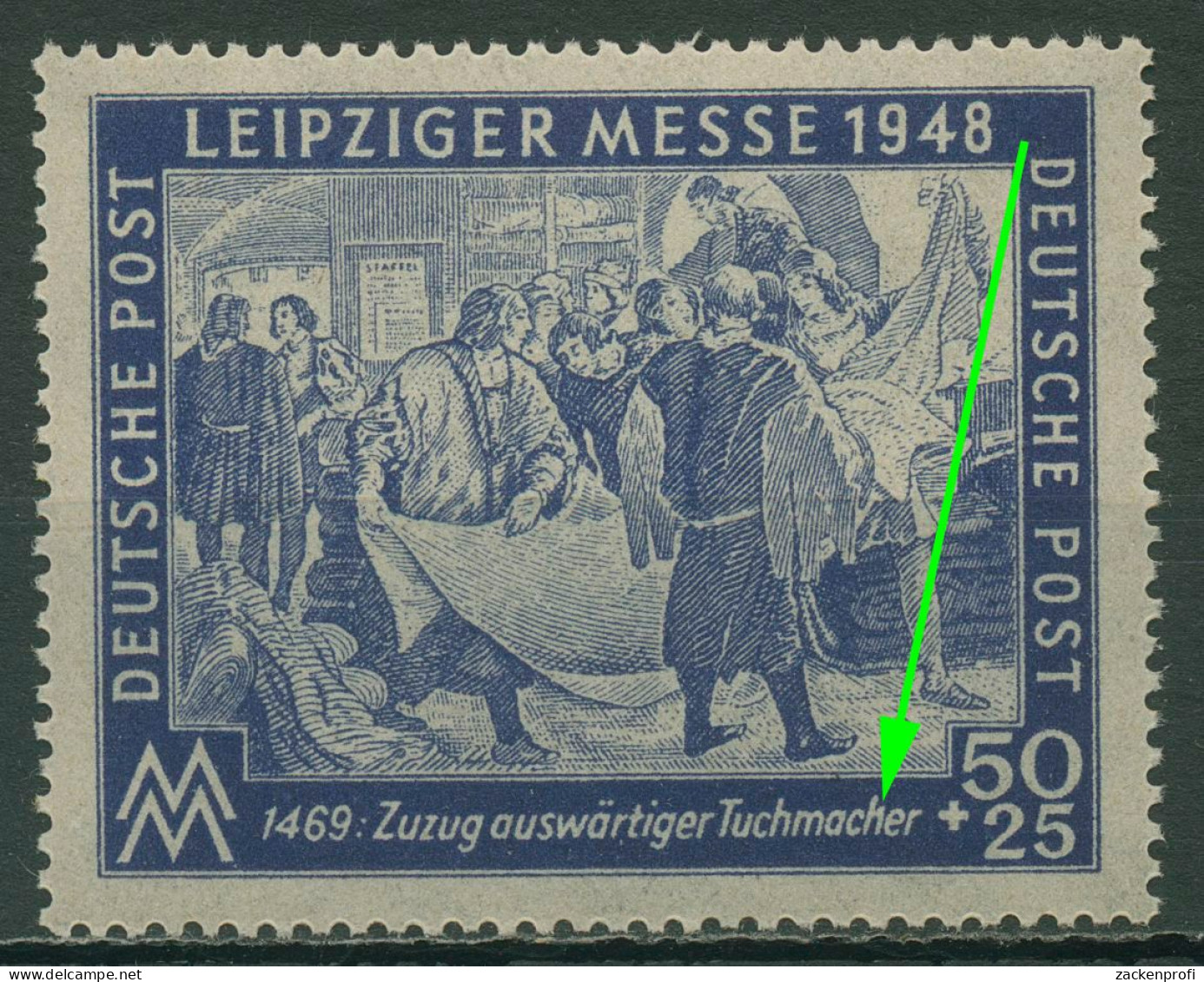 SBZ Allgemeine Ausgabe 1948 Leipziger Messe Mit Plattenfehler 199 I Postfrisch - Other & Unclassified