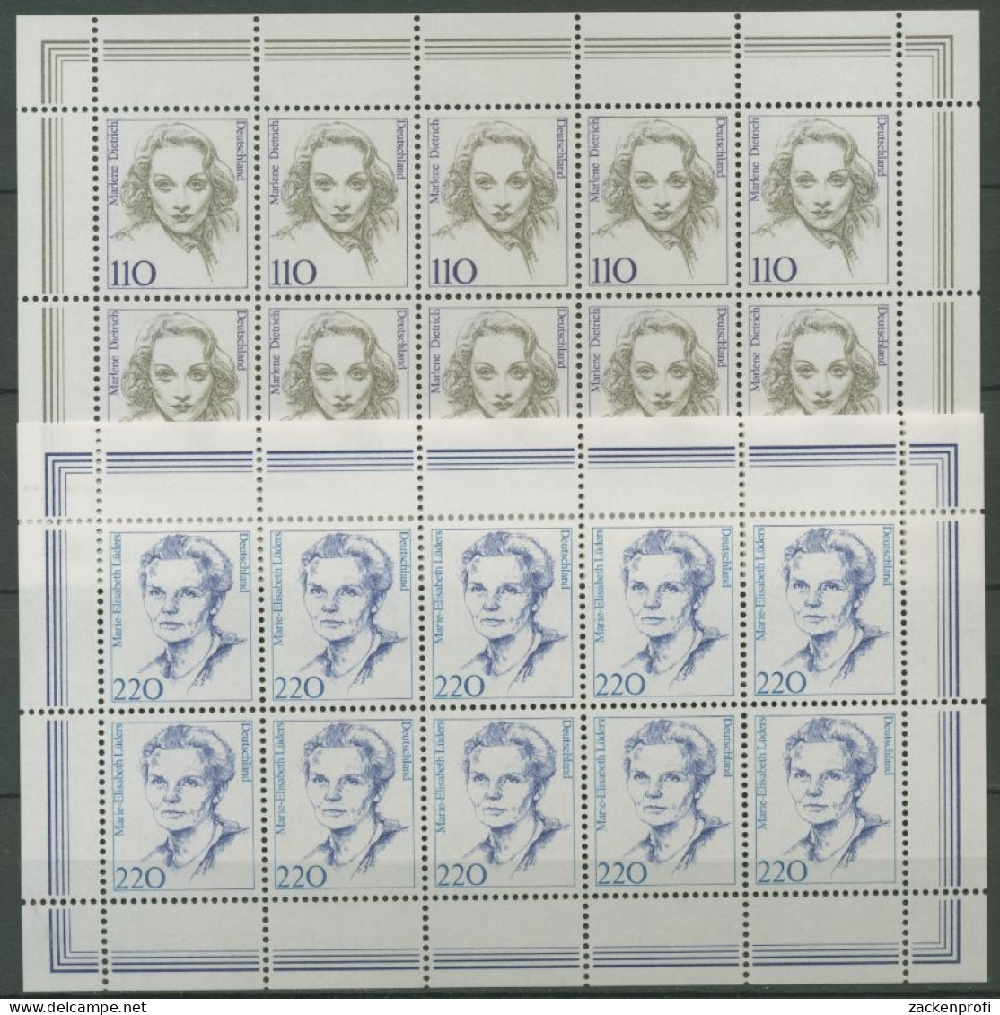 Bund 1997 Freimarken Frauen Kleinbogen 1939/40 K Postfrisch (C15238) - Autres & Non Classés