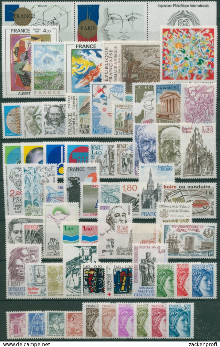 Frankreich Jahrgang 1981 Komplett Postfrisch (SG30728) - Unused Stamps