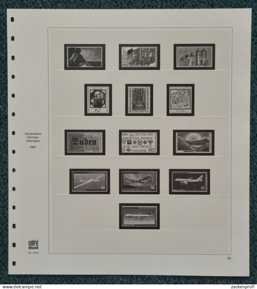 SAFE-dual Vordruckblätter Bund 1980/85 Gebraucht (Z1897) - Afgedrukte Pagina's