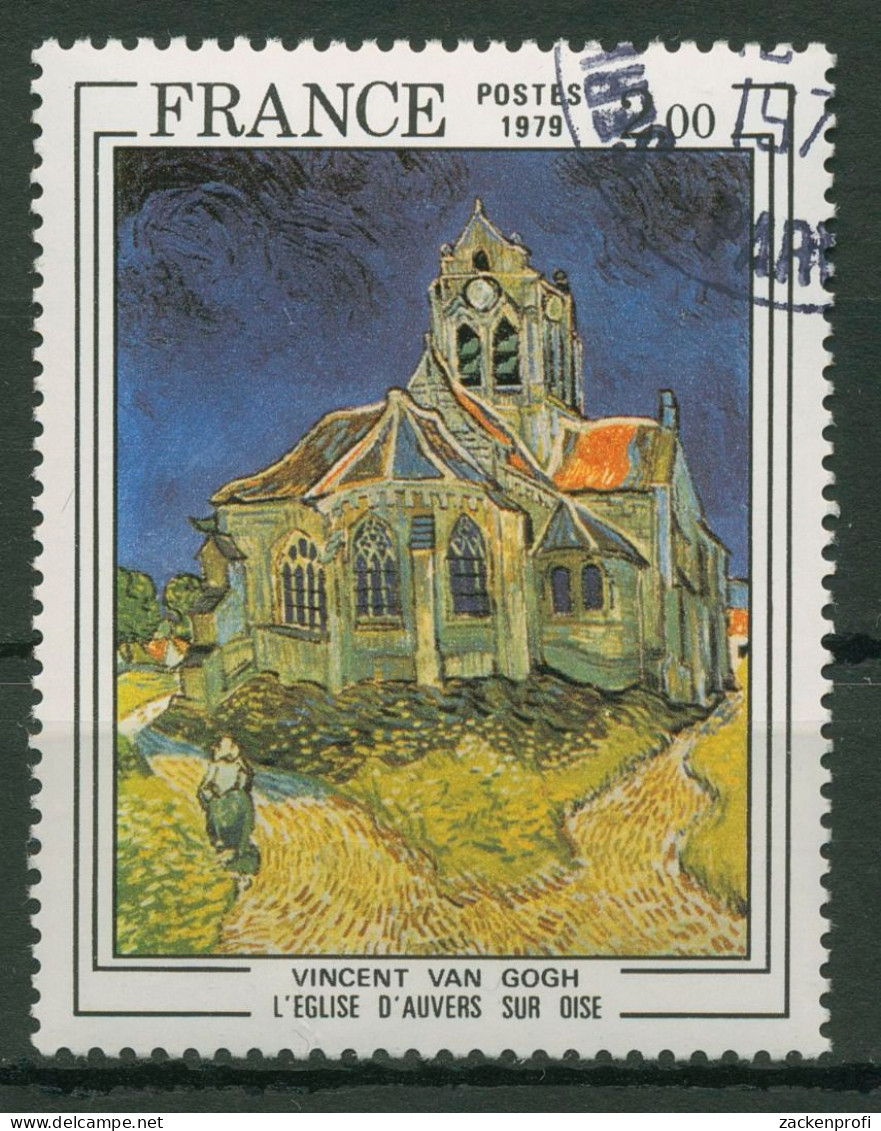 Frankreich 1979 Kunst Gemälde Kirche Auvers-sur-Oise V.van Gogh 2176 Gestempelt - Gebraucht