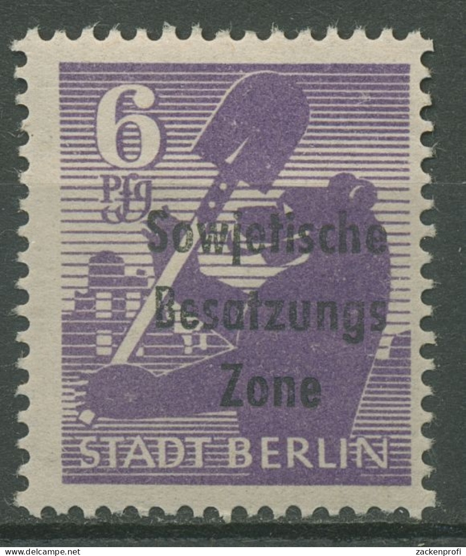 SBZ Allgemeine Ausgabe 1948 Freimarke Mit Aufdruck 201 A Wb X Postfrisch Geprüft - Autres & Non Classés