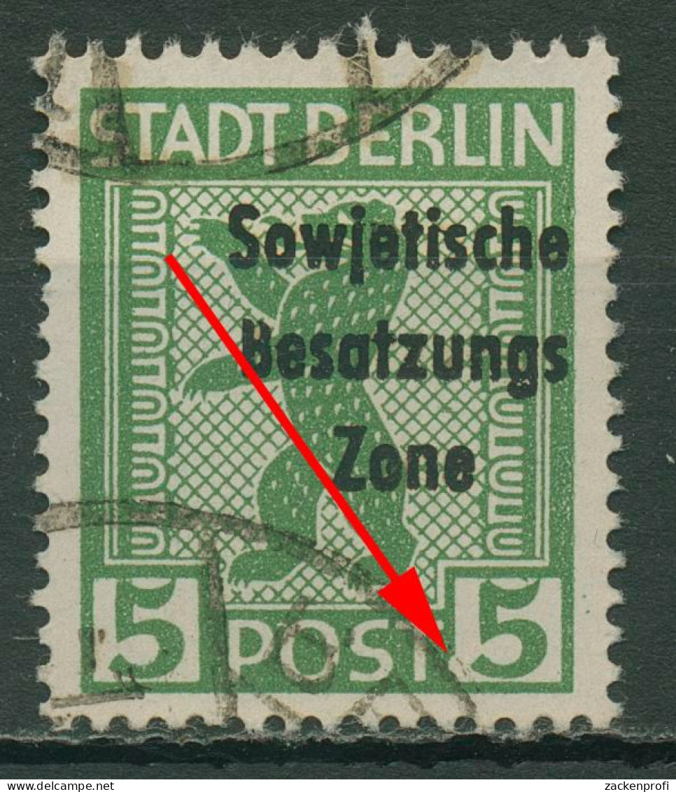 SBZ Allgemeine Ausgabe 1948 Freimarke Mit Plattenfehler 200 A Ux XIX Gestempelt - Other & Unclassified