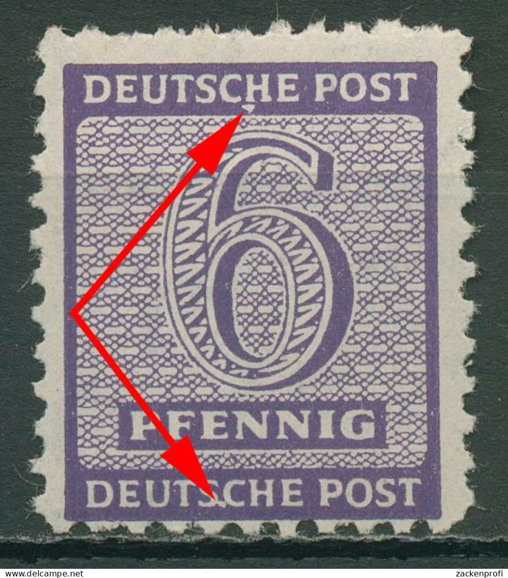 SBZ West-Sachsen 1945 Versuchszähnung Plattenfehler 120 X I Postfrisch - Autres & Non Classés