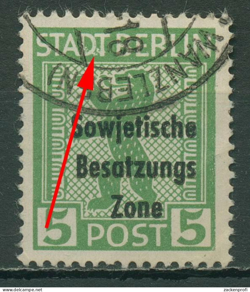 SBZ Allgemeine Ausgabe 1948 Freimarke M. Plattenfehler 200 A Uy I Gestempelt - Autres & Non Classés