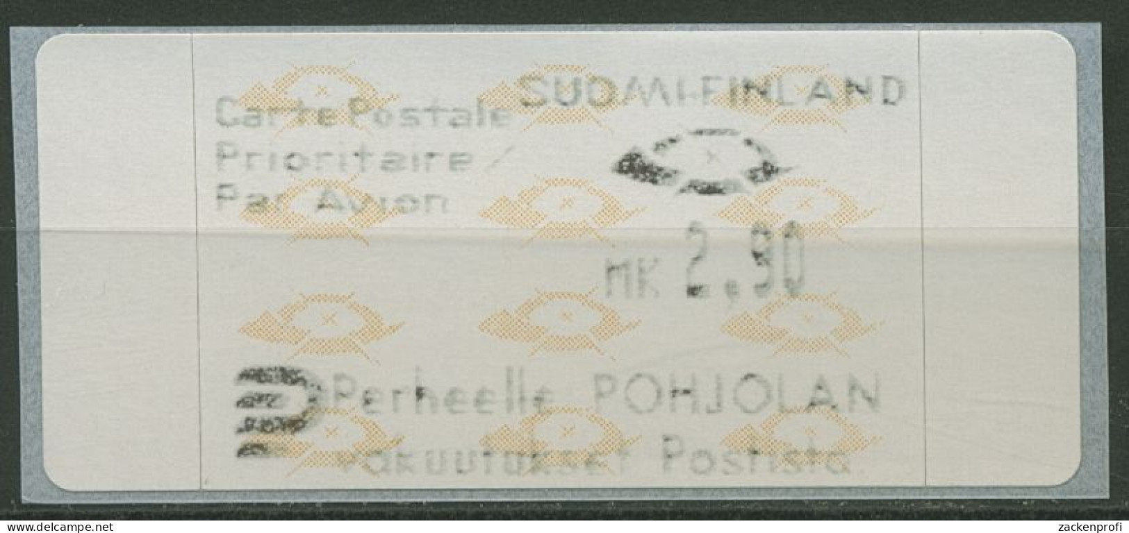 Finnland Automatenmarken 1992 Posthörner Einzelwert ATM 12.3 Z3 Postfrisch - Timbres De Distributeurs [ATM]