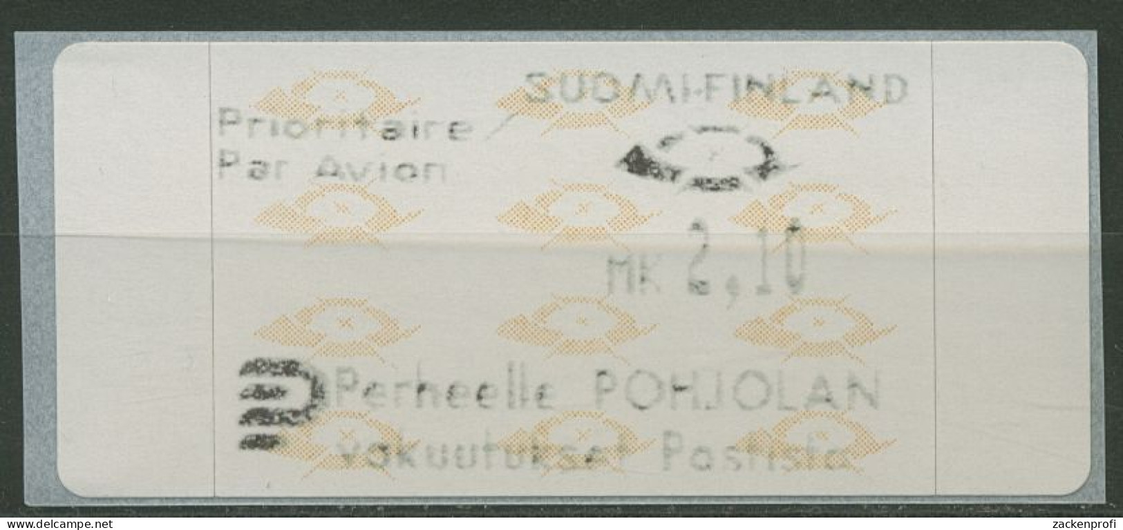 Finnland Automatenmarken 1992 Posthörner Einzelwert ATM 12.3 Z6 Postfrisch - Timbres De Distributeurs [ATM]