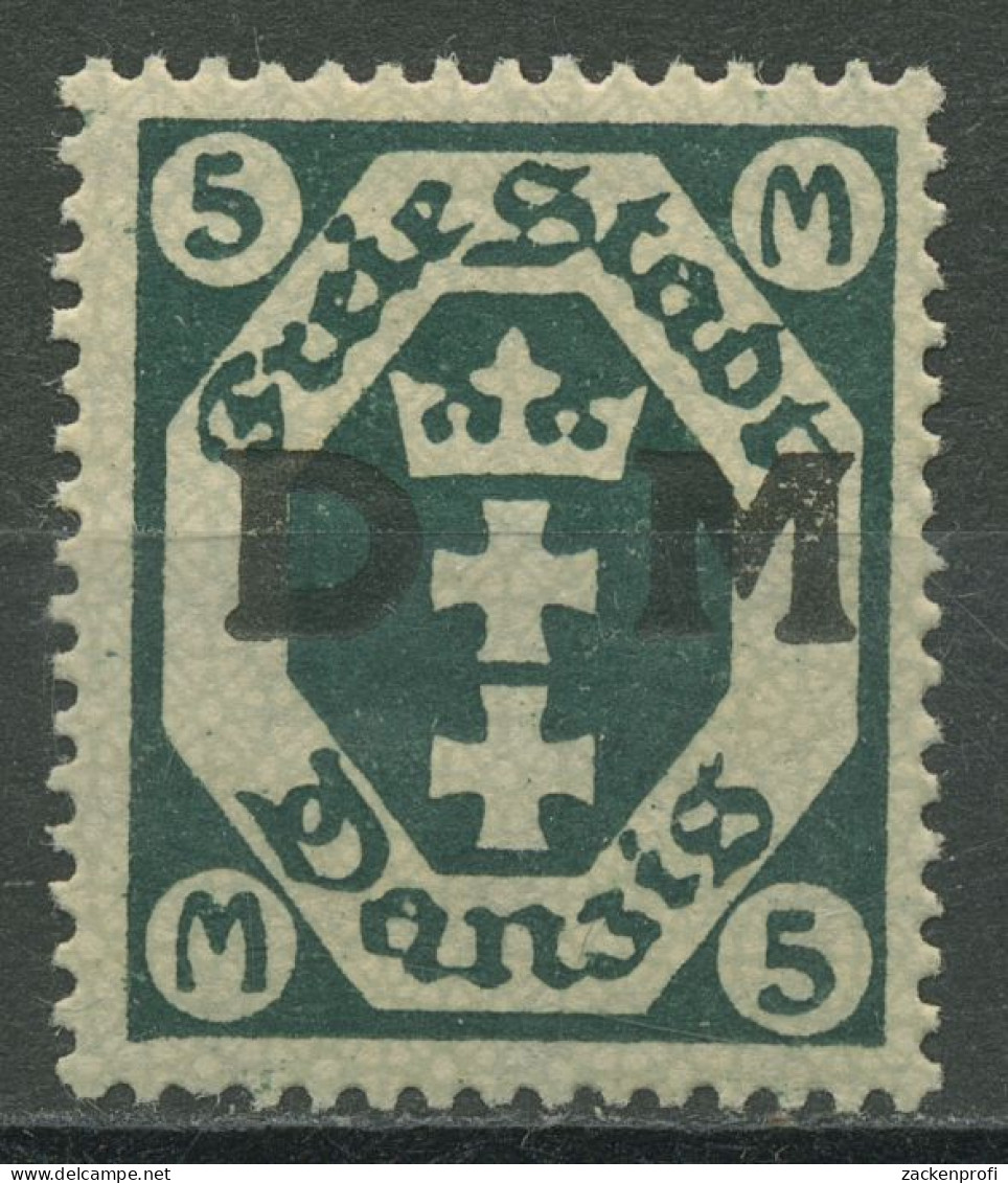 Danzig Dienstmarken 1922 Staatswappen Mit Aufdruck Mit WZ 2Y, D 24 Y Mit Falz - Service