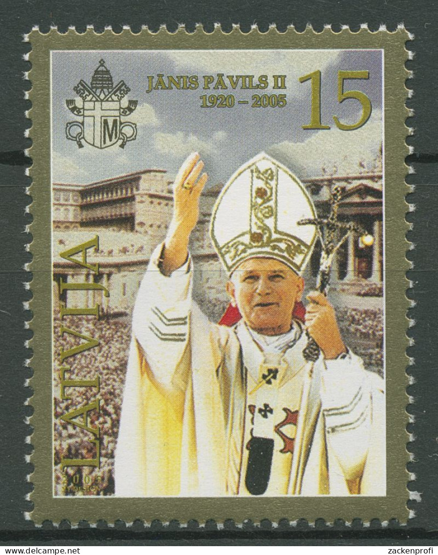 Lettland 2005 Papst Johannes Paul II. 641 Postfrisch - Lettonie