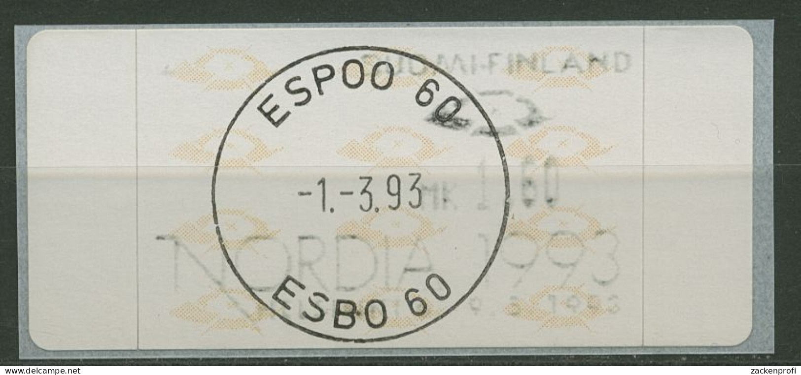 Finnland ATM 1993 Posthörner Einzelwert ATM 12.5 Z1 Gestempelt - Timbres De Distributeurs [ATM]