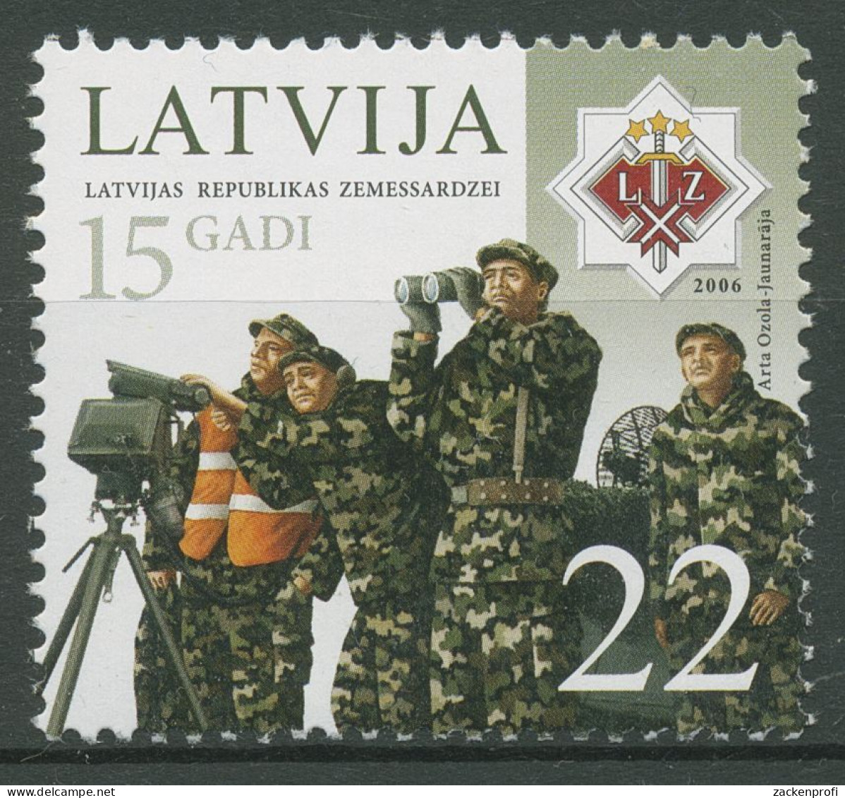 Lettland 2006 Soldaten Der Landwehr 680 Postfrisch - Lettland