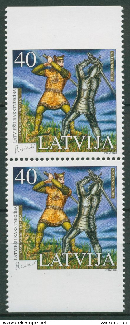 Lettland 2005 Schriftsteller Buchillustration 643 D/D Postfrisch - Lettonie