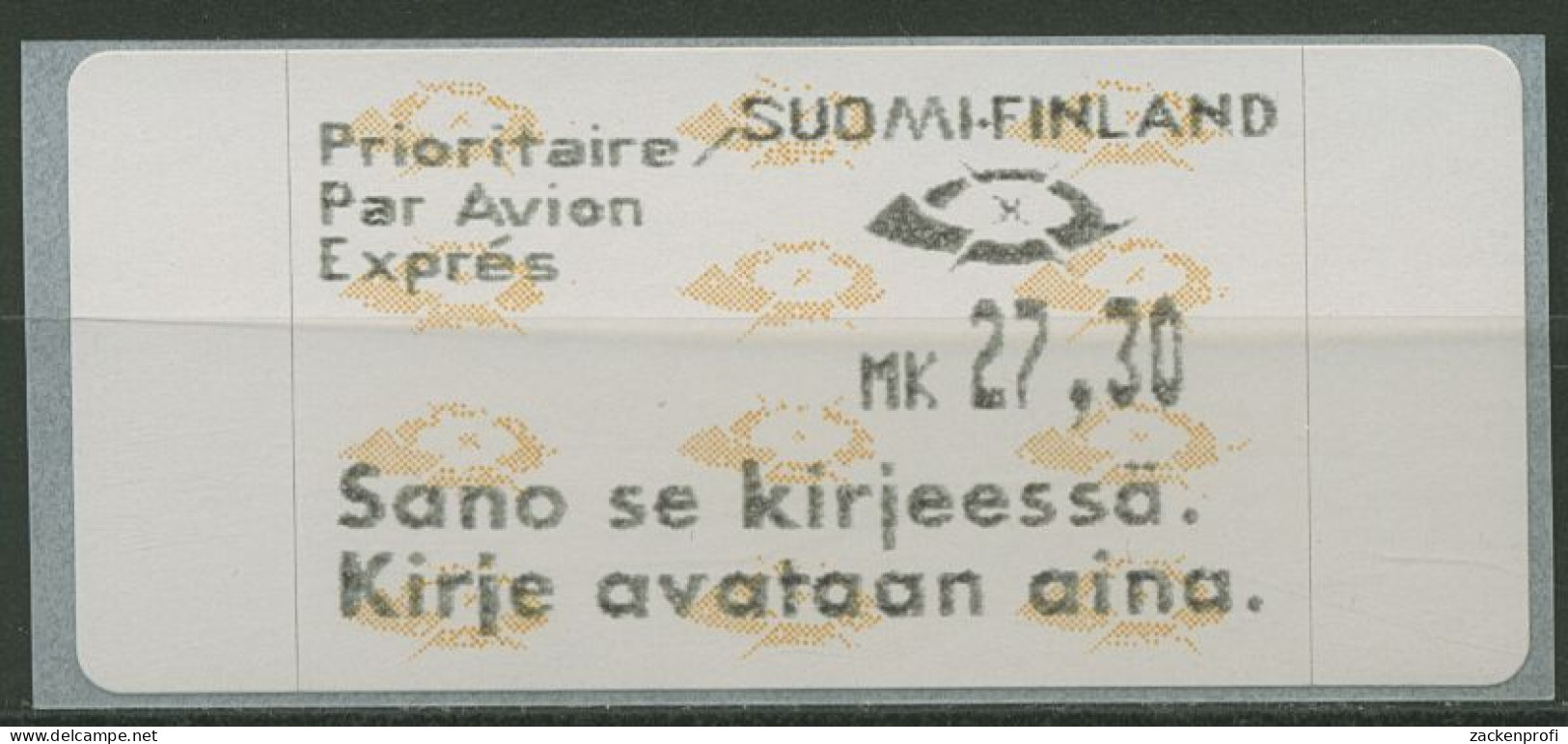 Finnland ATM 1993 Posthörner Einzelwert ATM 12.6 Z7 Postfrisch - Vignette [ATM]