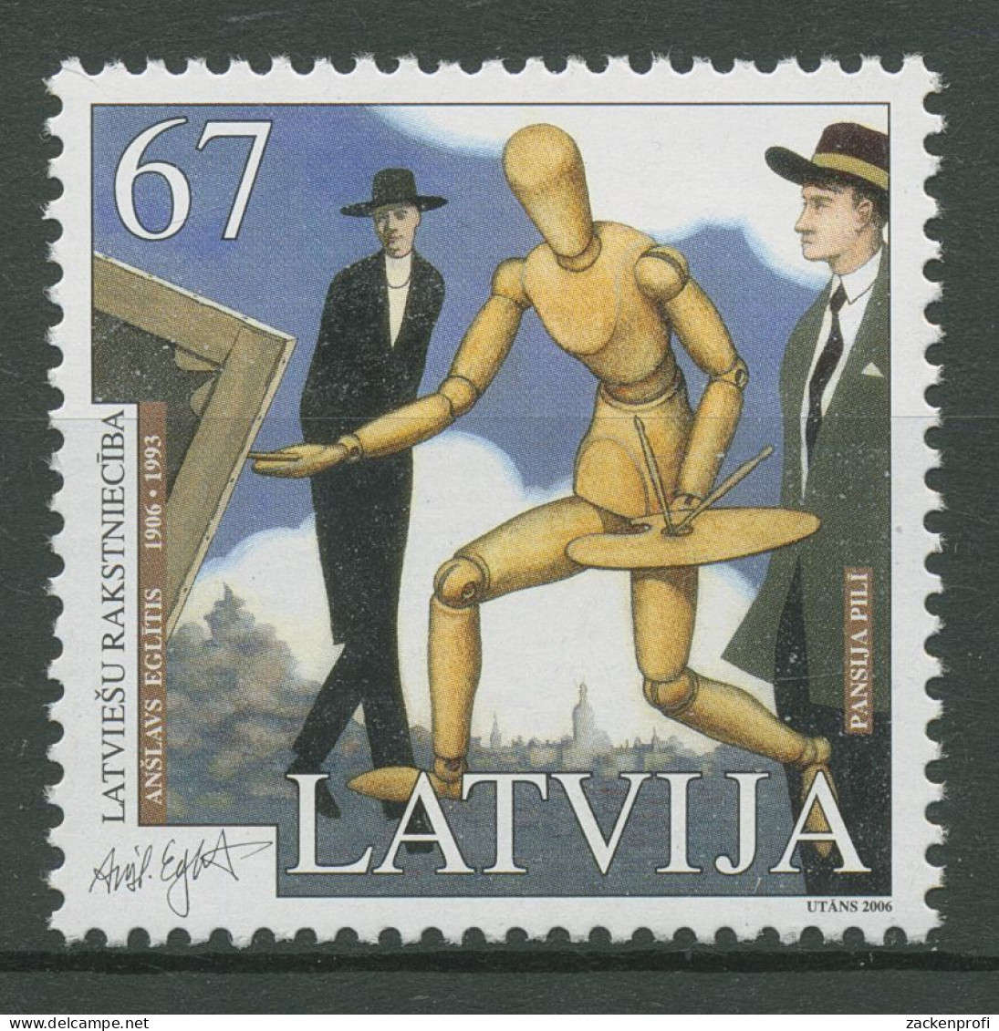 Lettland 2006 Schriftsteller Buchillustration 684 Postfrisch - Lettonie