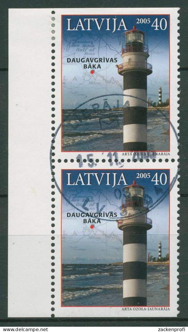 Lettland 2005 Bauwerke Leuchtturm Dünamünde 645 D/D Gestempelt - Lettonie