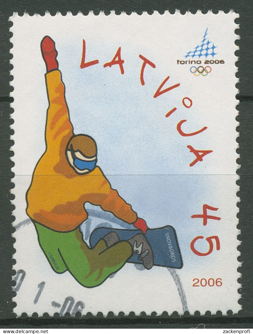 Lettland 2006 Olympische Winterspiele Turin Snowboard 663 Gestempelt - Lettland