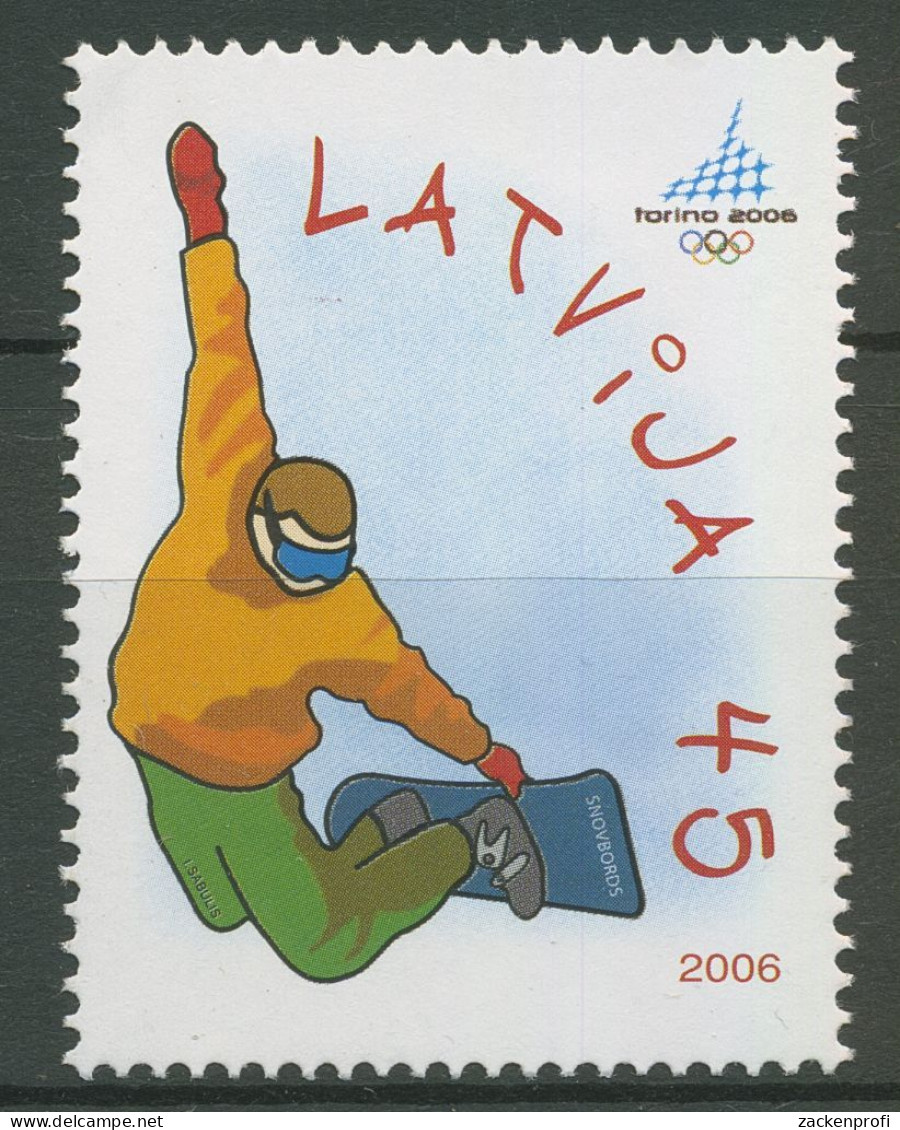 Lettland 2006 Olympische Winterspiele Turin Snowboard 663 Postfrisch - Lettland