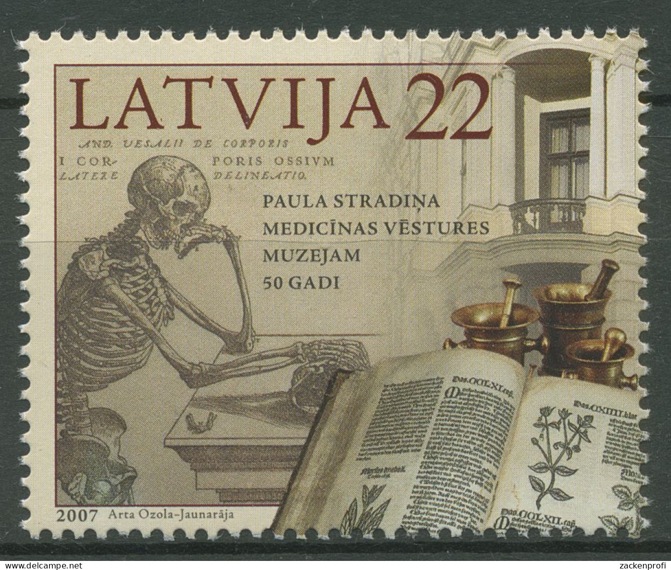 Lettland 2007 Museum Für Medizingeschichte 697 Postfrisch - Latvia